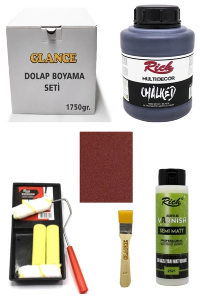 Glance Multi Decor Chalked 1750 Gr ( Is Siyah ) Genel Amaçlı Boyama Seti ürün görseli 1