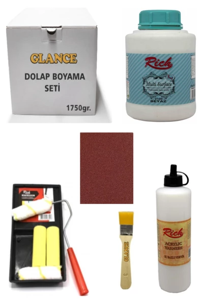 Glance Dolap Boyama Multi Surface 1750 gr Antik Beyaz Set ürün görseli 1