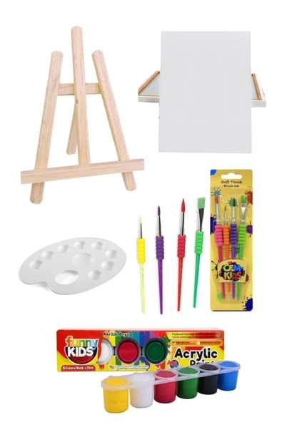 Mini Şövale Akrilik Boya Başlangıç Seti ürün görseli 1
