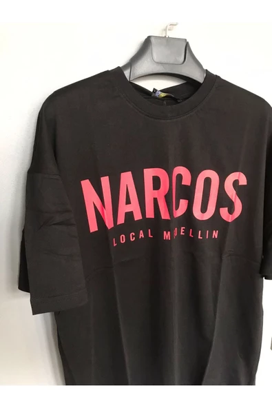 Narcos Siyah Unisex Oversize Tişört T-Shirt ürün görseli 1