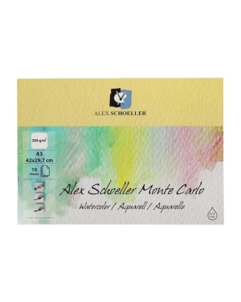 Alex Schoeller Monte Carlo Sulu Boya Defteri 300gr A3 ürün görseli 1