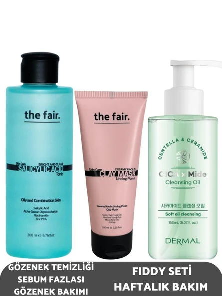 the fair. Gözenek Temizliği Sebum Fazlası Gözenek Bakımı ve Fiddy Seti Haftalık Bakım ürün görseli 1
