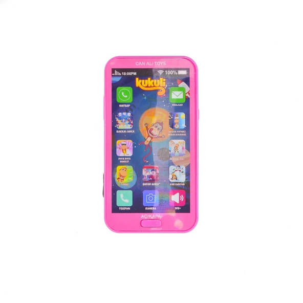 Oyuncak Cep Telefonu Kukuli Pembe Işıklı Sesli Türkçe ürün görseli 1