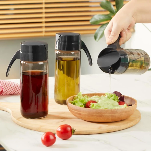 Mithra Life 3 adet 500 ML Cam Yağ Sirke Sos Şişesi MIT1092 ürün görseli 1