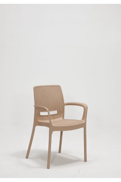 SANDALİE  4 Adet Rattan Lüx Cappucino Sandalye / Balkon-bahçe-teras ürün görseli 1