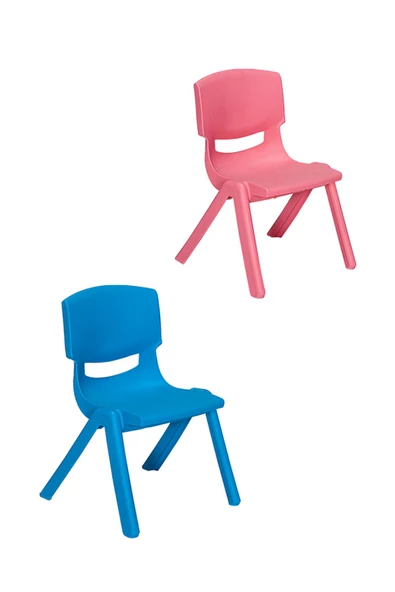 SANDALİE  Junior 2 Adet Ergonomik Konforlu Anaokulu Kreş Çocuk Sandalyesi - Mavi/Pembe ürün görseli 1
