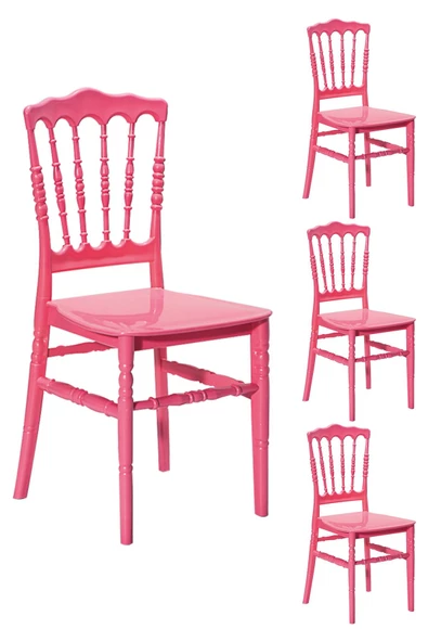 SANDALİE  4 Adet Miray Pembe Sandalye / Balkon-Bahçe-Mutfak ürün görseli 1