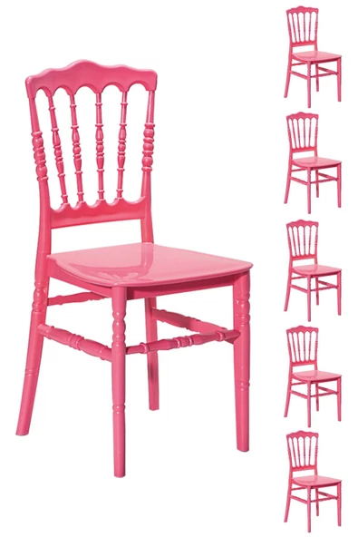 SANDALİE  6 Adet Miray Pembe Sandalye / Balkon-bahçe-mutfak ürün görseli 1