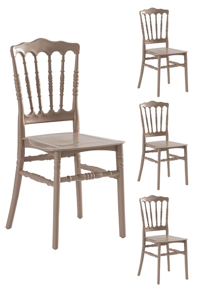 SANDALİE  4 Adet Miray Cappucino Sandalye / Balkon-bahçe-mutfak ürün görseli 1