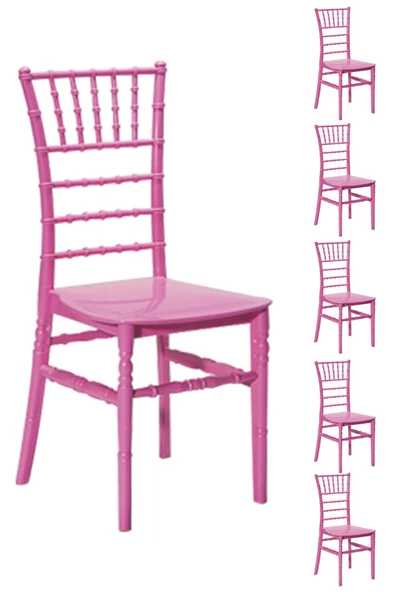 SANDALİE  6 Adet Soho Pembe Sandalye / Balkon-bahçe-mutfak ürün görseli 1