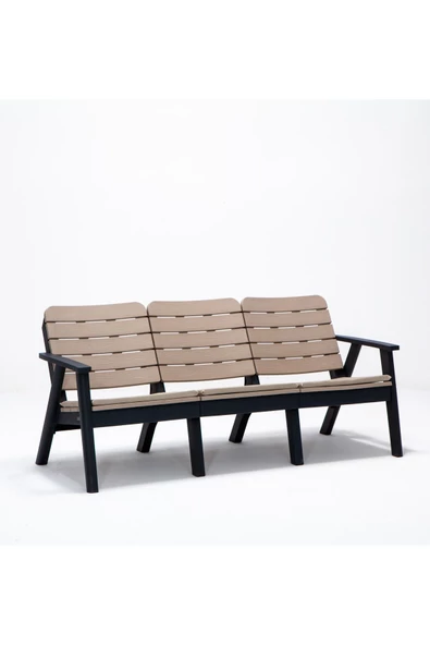 SANDALİE  Sera Minderli Üçlü Koltuk/ Bahçe - Balkon - Teras Mobilyası ürün görseli 1