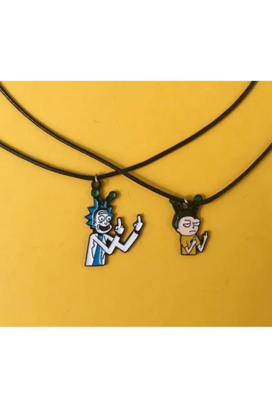 Rick BFF Best Friends Kolye Unisex İpli Kolye PYTKKOLYE302 ürün görseli 1