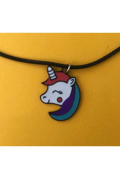 Unicorn Tek Boynuzlu At Kolye Unisex İpli Kolye PYTKKOLY32 ürün görseli 1
