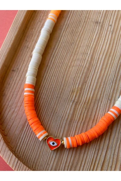 Ra'nın Gözü Fimo Boncuk Kolye Renkli Kadın Kolye PYTKBNCKKLY183 ürün görseli 1
