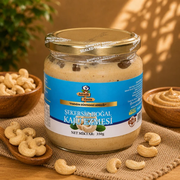 AdresS Fındık - Şekersiz Doğal Kaju Ezmesi 350 g ürün görseli 1