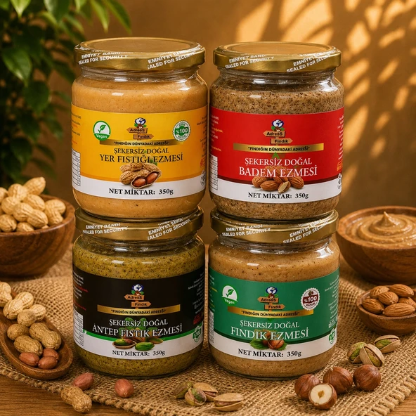 AdresS Fındık - Fit Ezme Seti 4 x 350 g ürün görseli 1