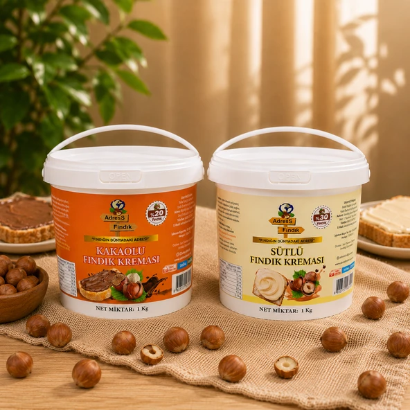 AdresS Fındık - Kakaolu - Sütlü Fındık Kreması Seti 2 x 1 Kg ürün görseli 1