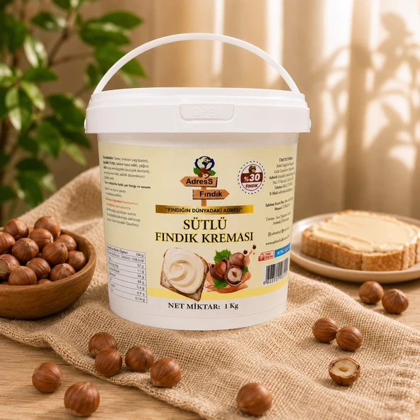 AdresS Fındık - Sütlü Fındık Kreması 1 Kg ürün görseli 1
