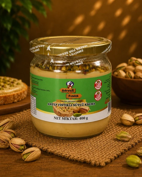 AdresS Fındık -  Antep Fıstıklı Sütlü Krema 350 g ürün görseli 1