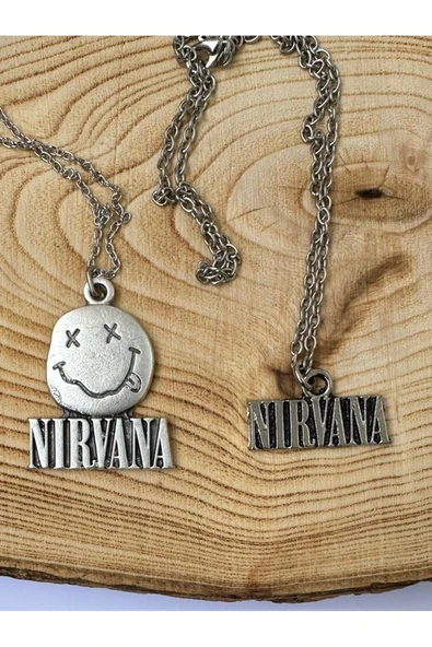 Nirvana Smile BFF 2li Rock Metal Grup Zincir Kolye PYTKZNKLY156 ürün görseli 1