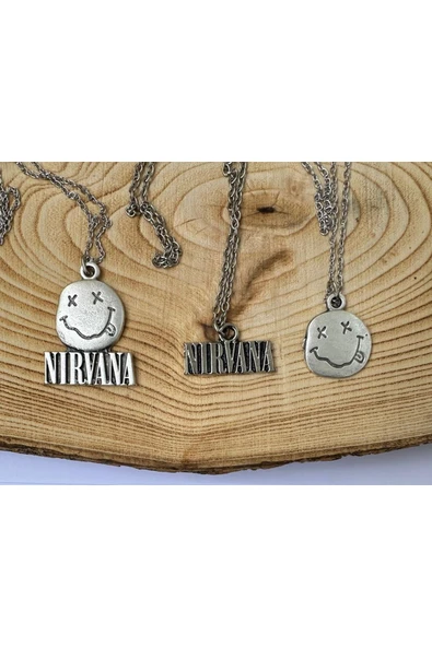 Nirvana Smile BFF 3Lü Rock Metal Grup Zincir Kolye PYTKZNKLY158 ürün görseli 1