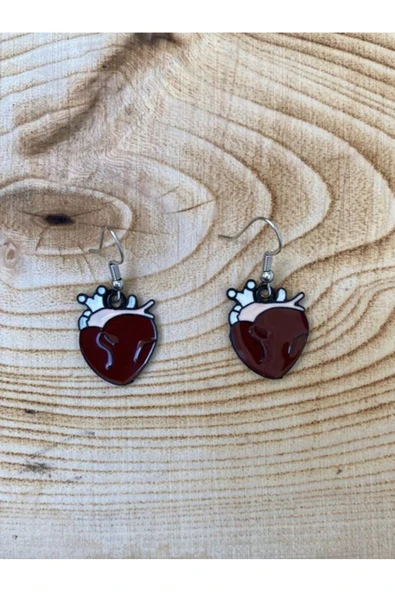 Kalp Heart Renkli Unisex Metal Küpe PYTKKUP201 ürün görseli 1