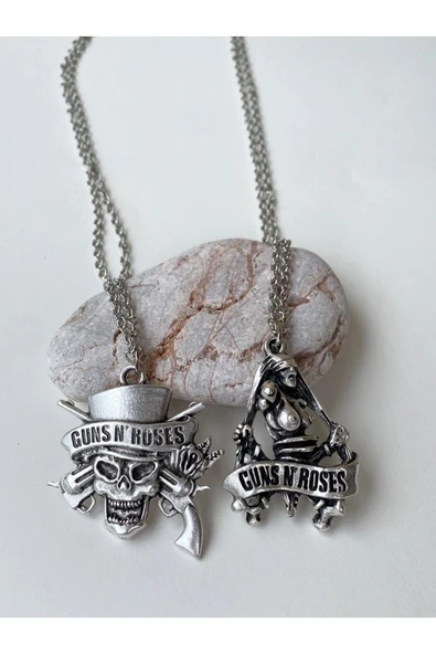 Guns'n Roses Kolye Rock 2li Bff Best Friends Zincir Kolye Pytkznbfkl11 ürün görseli 1