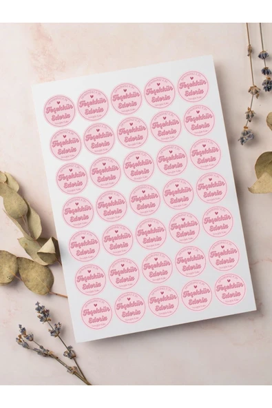 Desenli Teşekkür Ederiz Stickers Paketleme Kargo Çıkartma PYT0KSTK121 ürün görseli 1
