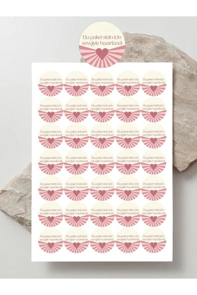 Desenli Thank You Teşekkür Stickers Paketleme Kargo Çıkartma PYTKSTK110 ürün görseli 1