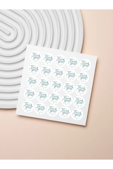 Desenli Thank You Teşekkür Stickers Paketleme Kargo Çıkartma PYTKSTK115 ürün görseli 1