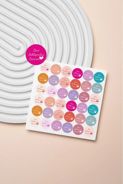 Beni Bekliyordun Sanırım Thank You Teşekkür Stickers Çıkartma PYTKSTK076 ürün görseli 1