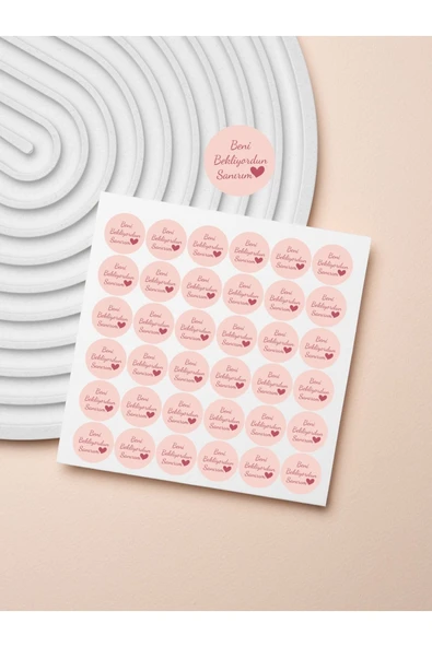 Desenli Thank You Teşekkür Stickers Paketleme Kargo Çıkartma PYTKSTK116 ürün görseli 1