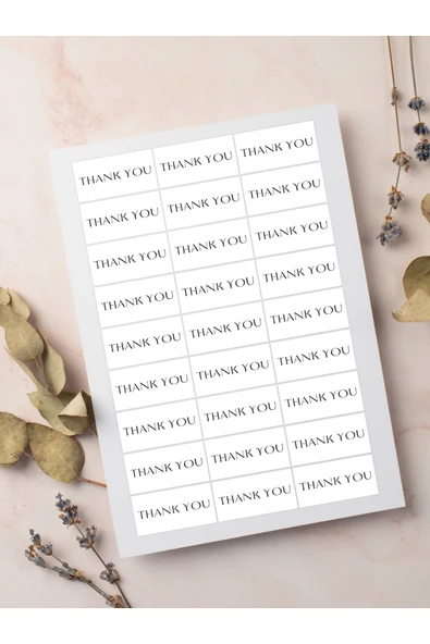 Desenli Thank You Teşekkür Stickers Paketleme Çıkartma PYTKSTK090 ürün görseli 1