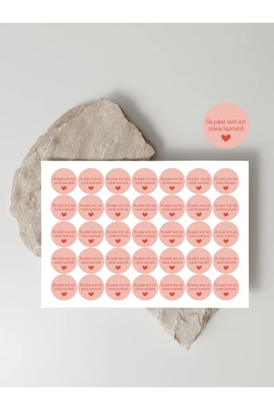 Desenli Thank You Teşekkür Stickers Paketleme Kargo Çıkartma PYTKSTK111 ürün görseli 1