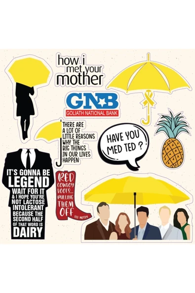 How I Met Your Mother Tasarım A5 Stickers Çıkartma Pytkstk027 ürün görseli 1