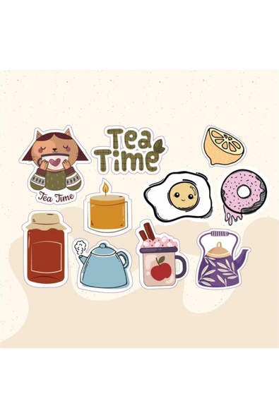 Yazılı Karışık Desenli Tasarımlı A5 Stickers Çıkartma Pytkstk022 ürün görseli 1
