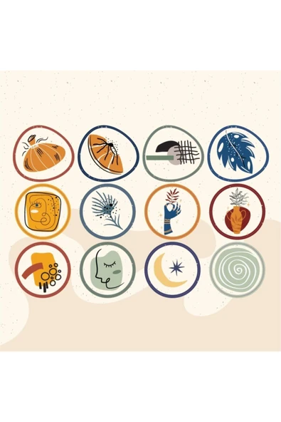 Çiçek Karışık Tasarımlı A5 Stickers Çıkartma Pytkstk015 ürün görseli 1