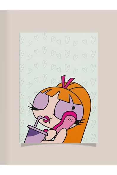 Powerpuff GirlsTasarımlı 24*33 cm 350 gr. Kuşe Kağıt Poster PYTKPSTR052 ürün görseli 1
