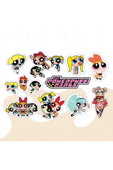Powerpuff Girls Tasarımlı A5 Stickers Çıkartma Pytkstk034 ürün görseli 1