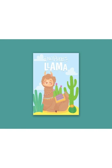 Lama No Problama Tasarımlı A4 Kuşe Kağıt Poster Pytkpstr0035 ürün görseli 1