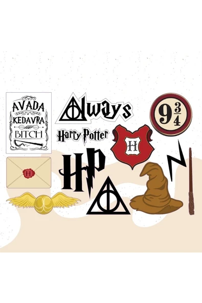 HP Karışık Tasarımlı A5 Stickers Çıkartma PYTKSTK061 ürün görseli 1