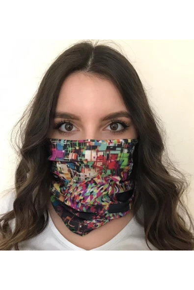 Kurukafa Skull Renkli Desenli Bandana Buff Maske Pytkbb00113 ürün görseli 1