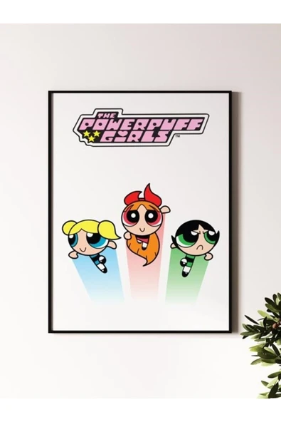 Powerpuff Girls Tasarımlı 24*33 Cm 350 Gr. Kuşe Kağıt Poster Pytkpstr028 ürün görseli 1