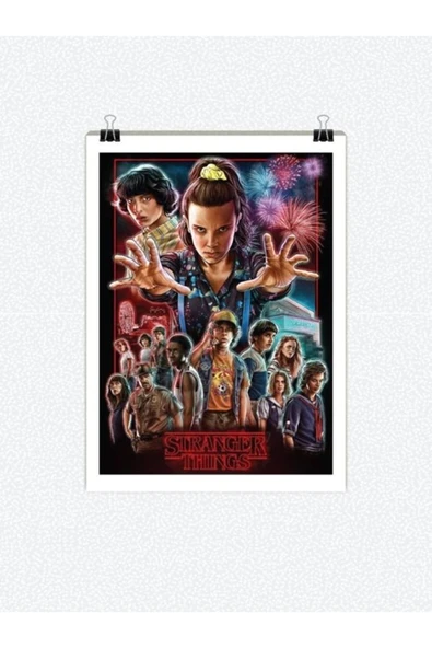 Stranger Things Tasarımlı 24*33 Cm 350 Gr. Kuşe Kağıt Poster Pytkpstr031 ürün görseli 1