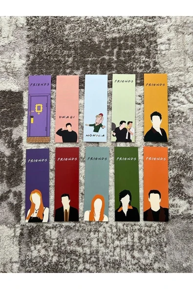 Friends Dizi Renkli Karışık 10 Adet Kitap Ayraç Seti Pytkayrac111 ürün görseli 1