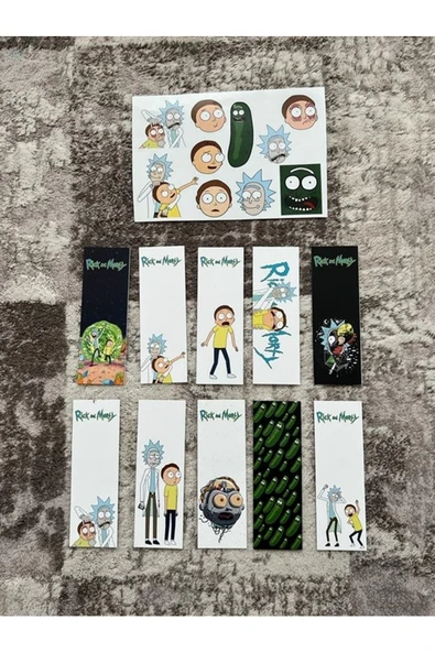 Rick Dizi Kitap Ayraç Ve Stickers Çıkartma Seti PYTKSTKRYRC45 ürün görseli 1