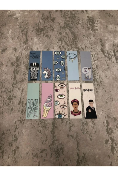 10lu Karışık Desenli Kitap Ayraç Seti Pytkkayr0011 ürün görseli 1