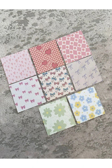 Renkli Karışık Tasarımlı 8 Adet 7-7cm Motto Kitap Ayraç Seti PYTKMTT032 ürün görseli 1