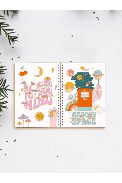 Grrovy Tasarım Spiralli A5 96 Yaprak Çizgisiz Defter Pytk0dt0280 ürün görseli 1