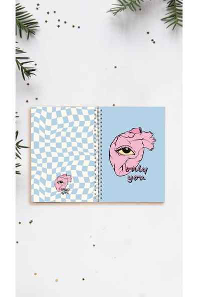 Only You Heart Defter Spiralli A5 96 Yaprak Çizgisiz Defter Pytkdftr311 ürün görseli 1